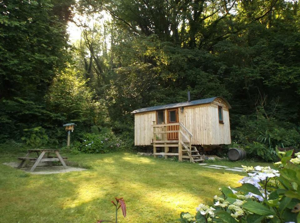 'Morris' The Shepherd'S Hut With Woodland Hot Tub Carmarthen Esterno foto